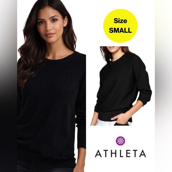 Athleta Sweaters - ATHLETA 🖤 Women’s Black Cashmere Wool Pullover SO SOFT Sweater (Small)